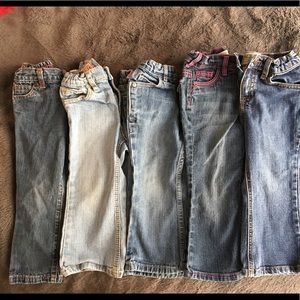 5 pairs of toddler girls jeans